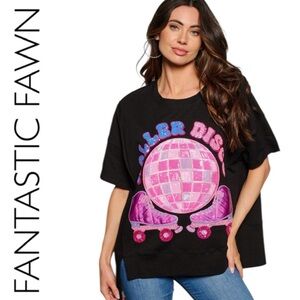 804:  FANTASTIC FAWN NEW ROLLER DISCO TOP BLACK (GG3)